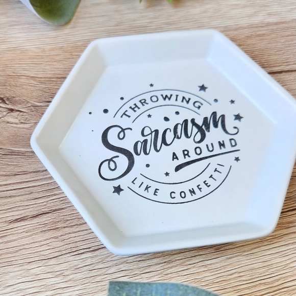 Laser Engraved Trinket Tray - Sarcasm - Picture 6 of 10